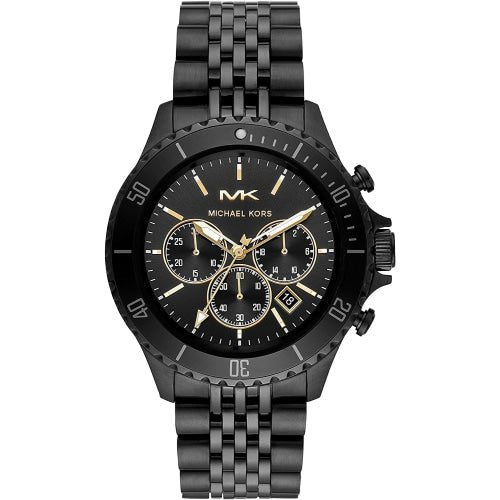 Michael Kors Men's Bayville Silver/Black Chronograph Watch - MK8750